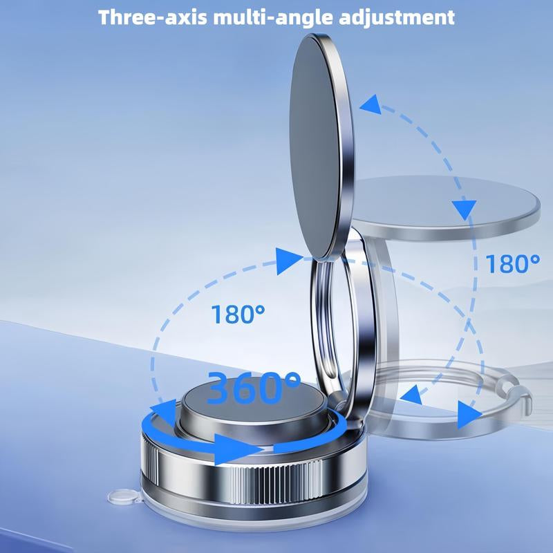 360° Adjustable Vacuum Magnetic Phone Holder, Suction Cup Phone Mount for Magsafe, Portable Cell Phone Holder for Car,Makeup/Gym/Mirror, Fit for All Iphone Iphone 11 and Above