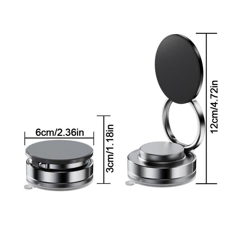 360° Adjustable Vacuum Magnetic Phone Holder, Suction Cup Phone Mount for Magsafe, Portable Cell Phone Holder for Car,Makeup/Gym/Mirror, Fit for All Iphone Iphone 11 and Above